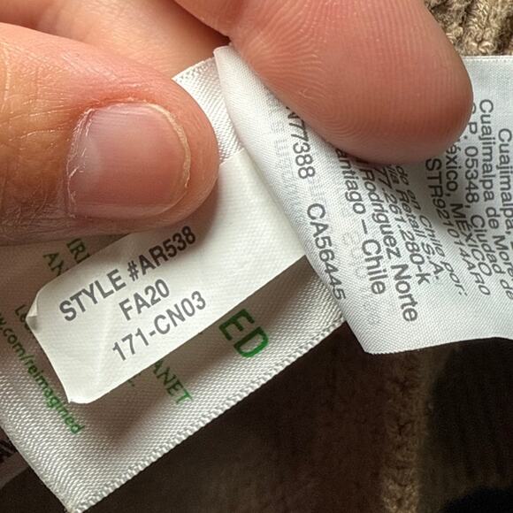 J Crew tan knit crew neck sweater womens small style AR538 preppy classic - Picture 4 of 8